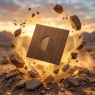 Non Self Adhesive Axis Orbit Metallic Wood 3D Panel