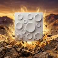 Non Self Adhesive Bubble White 3D Panel