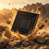 Non Self Adhesive Square Black 3D Panel