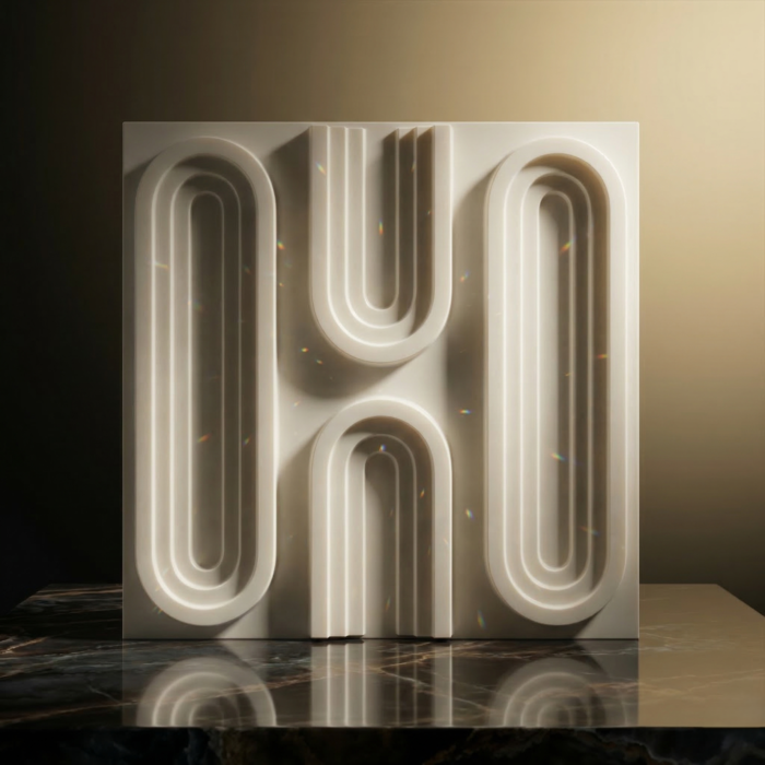 Non Self Adhesive Loopa White Tail Pattern 3D Panel - Image 2