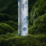 Self Adhesive Wallpaper White Blue Circle Texture 10 Meter