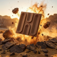 Non Self Adhesive Loopa Metallic Wood Pattern 3D Panel