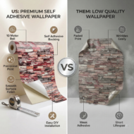 Self Adhesive Wallpaper Colourful Bricks Texture 10 Meter - Image 3