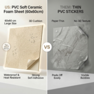 PVC Soft Royal Yellow Circle Texture Ceramic Foam Sheet 2X2 ft - Image 3