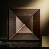 Non Self Adhesive Spiral Chocolate Pattern 3D Panel - Image 2