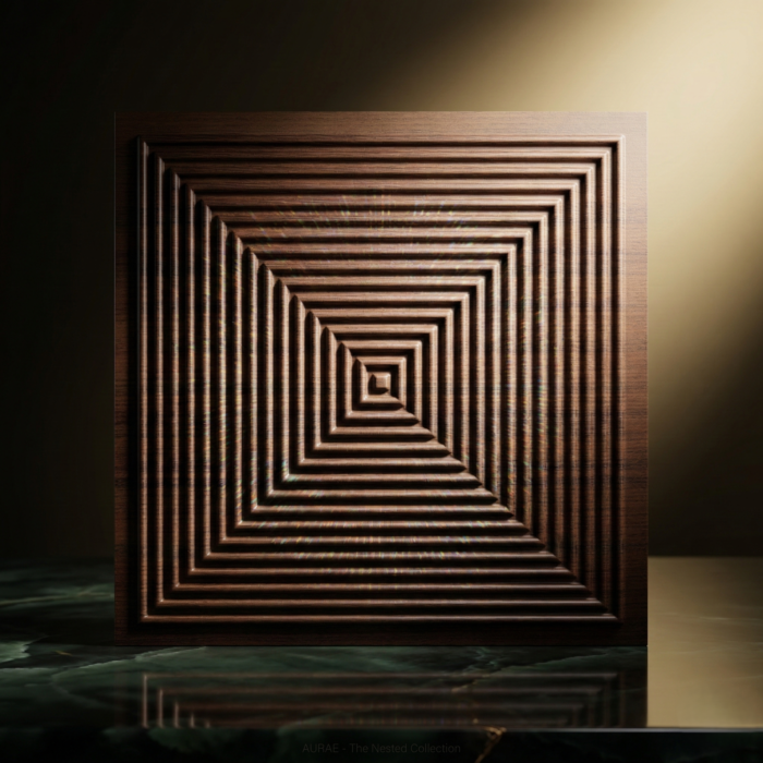 Non Self Adhesive Spiral Chocolate Pattern 3D Panel - Image 2