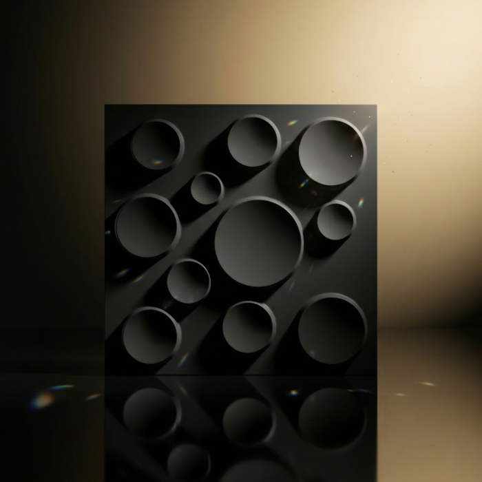 Non Self Adhesive Bubble Black 3D Panel - Image 3