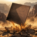 Non Self Adhesive Triangular Groove Chocalate 3D Panel