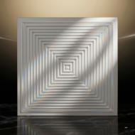 Non Self Adhesive Spiral White Pattern 3D Panel - Image 2