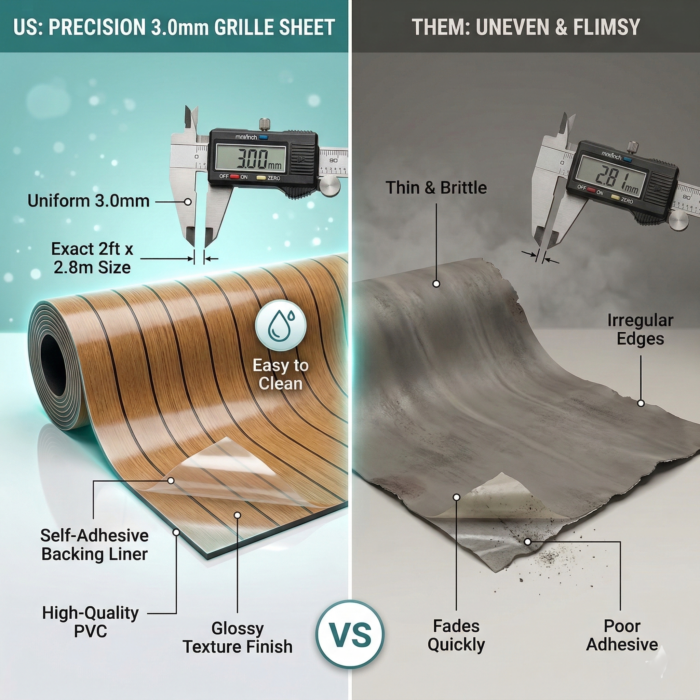 Self Adhesive Grille Sheet Yellow Wood - Image 4
