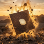 Non Self Adhesive Golden Crescent Spiral Chocolate Pattern 3D Panel