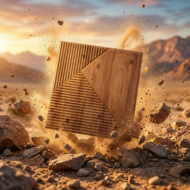 Non Self Adhesive Triangular Groove Wood 3D Panel