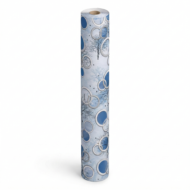 Self Adhesive Wallpaper White Blue Circle Texture 10 Meter - Image 2