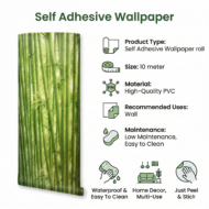 Self Adhesive Wallpaper Bamboo Texture 10 Meter - Image 4