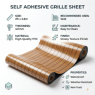 Self Adhesive Grille Sheet Yellow Wood - Image 3
