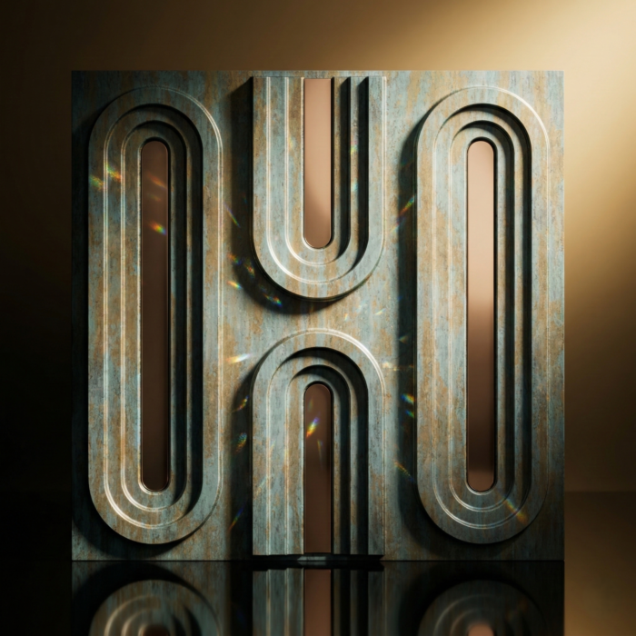 Non Self Adhesive Teal 3D Panel - Image 2