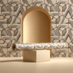 Self Adhesive 3D Gilded Hexagon Relief Texture 10 Meter