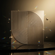 Non Self Adhesive Spiral Silver Pattern 3D Panel - Image 2