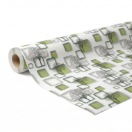Self Adhesive Wallpaper White Green Square Texture 10 Meter - Image 4