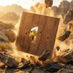 Non Self Adhesive Axis Orbit Wood 3D Panel