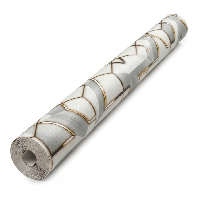 Self Adhesive 3D Gilded Hexagon Relief Texture 10 Meter - Image 2