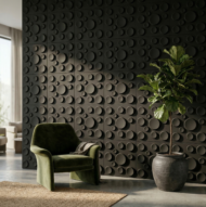Non Self Adhesive Bubble Black 3D Panel - Image 2