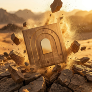 Non Self Adhesive Gold Arc Haven Wood 3D Panel