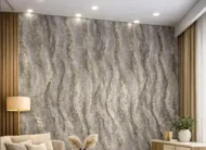 Self Adhesive Grey UV Marble Sheet (Gold Foil) - Image 2