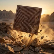 Non Self Adhesive Rectangular Chocolate Pattern 3D Panel