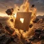 Non Self Adhesive Golden Wood Rectangular Pattern 3D Panel