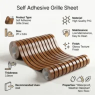 Self Adhesive Grille Sheet English Chestnut - Image 2