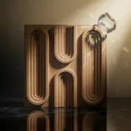 Non Self Adhesive Loopa Metallic Wood Pattern 3D Panel - Image 2