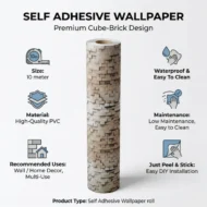 Self Adhesive Cube Bricks Texture 10 Meter - Image 3