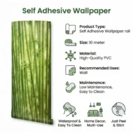 Self Adhesive Wallpaper Bamboo Texture 10 Meter - Image 3