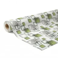 Self Adhesive Wallpaper White Green Square Texture 10 Meter - Image 2