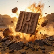 Non Self Adhesive Loopa Metallic Wood Pattern 3D Panel