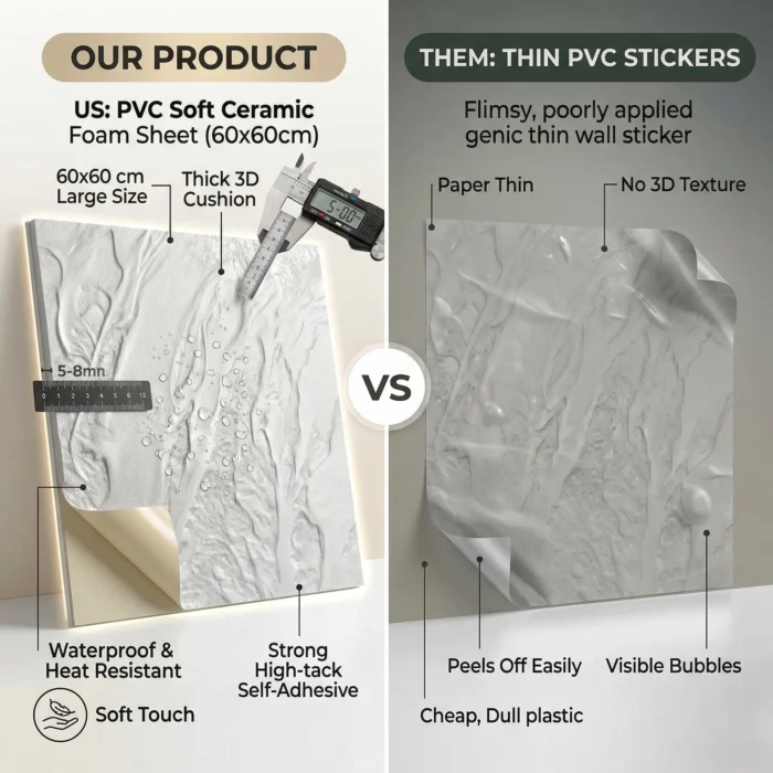 PVC Soft White Ceramic Foam Sheet 2X2 ft - Image 4