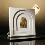 Non Self Adhesive Gold Arc Haven White 3D Panel - Image 2