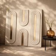 Non Self Adhesive Loopa Grey 3D Panel - Image 3