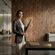 Self Adhesive Brown Bricks Texture 10 Meter - Image 2