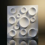 Non Self Adhesive Bubble White 3D Panel - Image 3