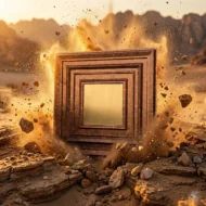 Non Self Adhesive Gold Square Chocolate 3D Panel