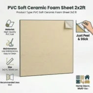 PVC Soft Royal Yellow Texture Ceramic Foam Sheet 2X2 ft - Image 4