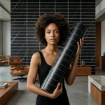 Self Adhesive Grille Sheet Black Texture