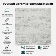 PVC Soft Royal White Dot Texture Ceramic Foam Sheet 2X2 ft - Image 3