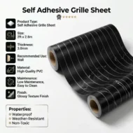 Self Adhesive Grille Sheet Black Texture - Image 3