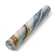 Self Adhesive White Light Blue Yellow Line Texture Wallpaper Roll 2 Meter - Image 2