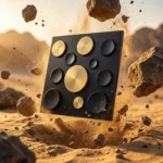 Non Self Adhesive Bubble Black Gold 3D Panel