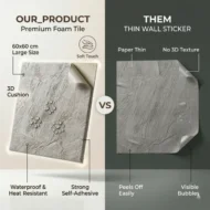 PVC Soft Cement Texture Ceramic Foam Sheet 2X2 ft - Image 4