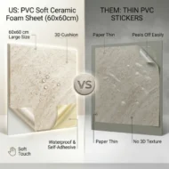 PVC Soft Royal Yellow Dot Texture Ceramic Foam Sheet 2X2 ft - Image 3